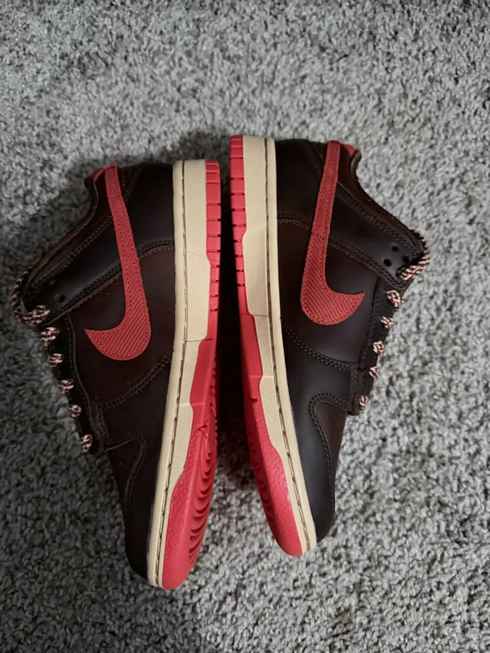 Nike Brown and Coral Low-Top Sneakers